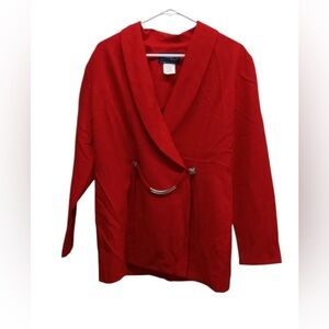 Willow Ridge women’s red blazer top size 14